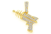 Raygun Diamond Pendant 10k Solid Gold - 0.33 CTW