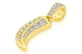 Roman CLAW Diamond Pendant 14K Solid Gold - 0.25 CTW