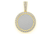 Round Medallion Diamond Pendant 14k Solid Gold - 2.00 CTW