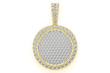 Round Medallion Diamond Pendant 14k Solid Gold - 2.00 CTW