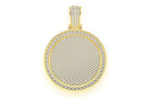 Round Medallion Diamond Pendant 14k Solid Gold - 5.00 CTW
