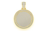 Round Medallion Diamond Pendant 14k Solid Gold - 5.00 CTW
