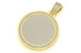 Round Medallion Diamond Pendant 14k Solid Gold - 5.00 CTW