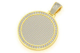 Round Medallion Diamond Pendant 14k Solid Gold - 5.00 CTW