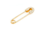 Safety Pin Diamond Pendant 10k Solid Gold - 0.80 CTW