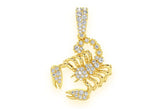 Scorpion Diamond Pendant 14k Solid Gold - 0.29 CTW