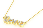 Script Love Necklace Diamond Pendant 10k Solid Gold - 0.33 CTW