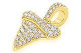 Shark Tooth Diamond Pendant 14k Solid Gold - 0.60 CTW