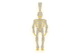 Diamond skeleton pedant 14K solid Gold - 2.75 CTW