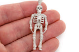 Diamond skeleton pedant 14K solid Gold - 2.75 CTW