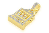 Casino Slot Machine Diamond Pendant 14k Solid Gold - 0.66 CTW