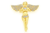 Angel Diamond Pendant 14K Solid Gold - 0.33 CTW