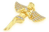 Angel Diamond Pendant 14K Solid Gold - 0.33 CTW
