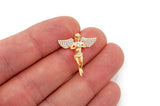 Angel Diamond Pendant 14K Solid Gold - 0.33 CTW