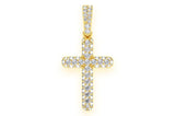 14K Gold Bubble Cross Pendant - Premium 14K Gold - 0.5 CTW