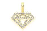 Diamond Silhouette Pendant 14k Solid Gold - 0.35 CTW