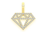 Diamond Silhouette Pendant 14k Solid Gold - 0.35 CTW