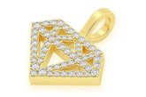 Diamond Silhouette Pendant 14k Solid Gold - 0.35 CTW