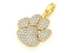 Dog Paw Print Diamond Pendant 10k Solid Gold - 0.45 CTW