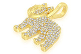 Bulldog Diamond Pendant 14K Solid Gold - 0.50 CTW