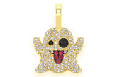 Ghost Ruby & Diamond Pendant 14k Solid Gold - 0.55 CTW