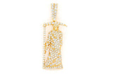 Grim Reaper iced out 10K Solid Gold Pendant - 1.00 CTW