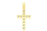 Cross Diamond Pendant 14k Solid Gold - 0.35 CTW