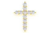 Men’s Cross Pendant VVS Diamonds in 14K Gold - 0.4 CTW