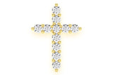 Men’s Cross Pendant VVS Diamonds in 14K Gold - 0.4 CTW