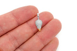 Light Bulb Diamond Pendant 14k Solid Gold - 0.50 CTW