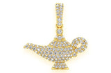 Magic Lamp Diamond Pendant 14k Solid Gold - 0.50 CTW