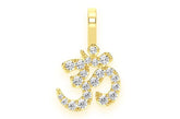 Om VVS Diamond Pendant 14K Solid Gold - 0.33 CTW