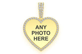 Heart Picture Diamond Pendant 14k Solid Gold - 0.40 CTW