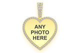 Heart Picture Diamond Pendant 14k Solid Gold - 0.40 CTW