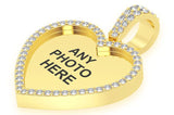 Heart Picture Diamond Pendant 14k Solid Gold - 0.40 CTW