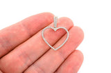 Heart Picture Diamond Pendant 14k Solid Gold - 0.40 CTW