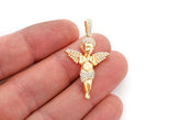 Praying Cherub Diamond Pendant - 1.00 CTW