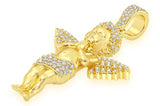 Praying Cherub Diamond Pendant - 1.00 CTW