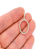 Round Picture Memory Diamond Pendant 14k Solid Gold - 1.50 CTW