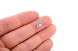 Square Halo Diamond Pendant 14k Solid Gold - 0.50 CTW