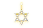 Star Of David Diamond Pendant 10K Solid Gold - 0.20 CTW