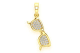 Sunglasses Diamond Pendant 14K Solid Gold - 0.25 CTW