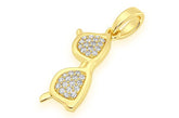 Sunglasses Diamond Pendant 14K Solid Gold - 0.25 CTW