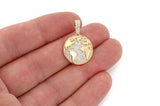 Globe Diamond Pendant 14k Solid Gold - 0.75 CTW