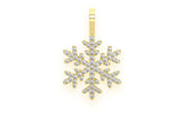 Snowflake Diamond Pendant 14k Solid Gold - 0.40 CTW