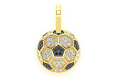 Soccer Ball Diamond Pendant 14k Solid Gold - 0.25 CTW
