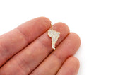 South America Diamond Pendant 14k Solid Gold - 0.25 CTW