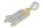 Spaceship Diamond Pendant 14k Solid Gold - 3.00 CTW