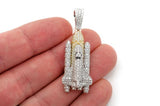 Spaceship Diamond Pendant 14k Solid Gold - 3.00 CTW