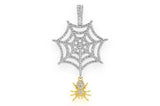 Spider Web Diamond Pendant 14k Solid Gold - 1.00 CTW